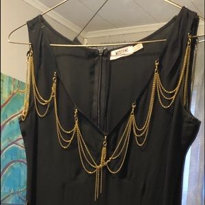 Moschino vintage silk black dress